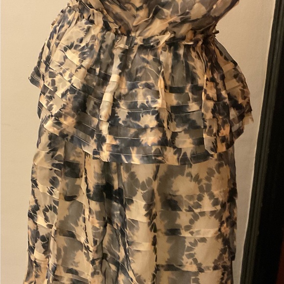 Ulla Johnson Cressida Tie-Dyed Halter Silk Organza Ruffle Maxi Dress NWT SIZ 10 - Picture 6 of 8